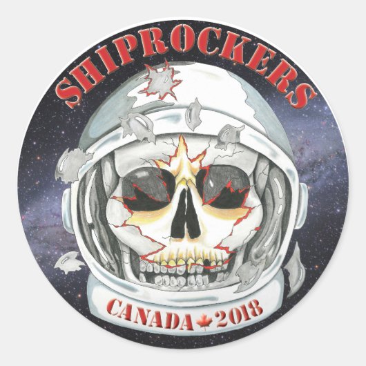 Canada Shiprockers 2018ステッカー ラウンドシール (正面)