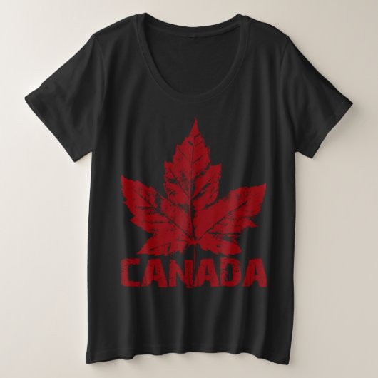 Canada Shirt Plus Size T-shirts Canada クール Shirt プラスサイズTシャツ (デザイン正面)
