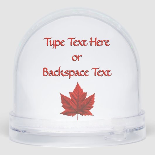 Canada Snow Globe Custom Canada Snowglobe (裏面)