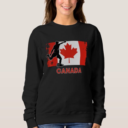 Canada Soccer Fan  2022 National Football Team Fla スウェットシャツ (正面)