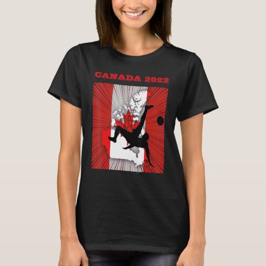 Canada Soccer Flag ball Canadian Team Football  20 Tシャツ (正面)