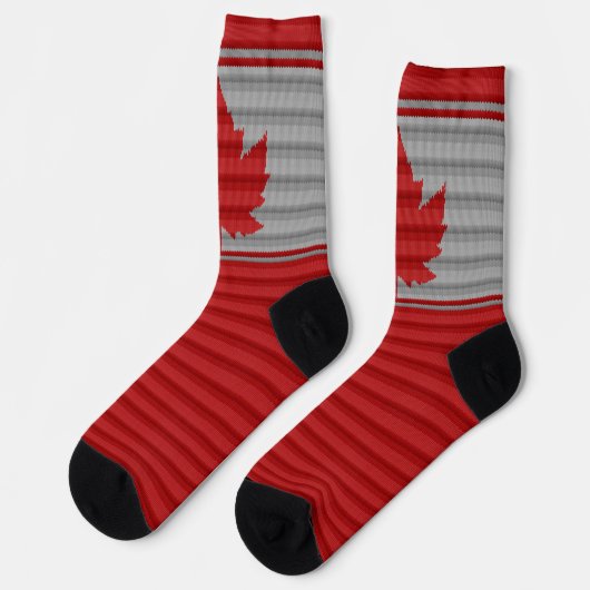 Canada Socks Winter Canada Maple Leaf Socks  ソックス (左)