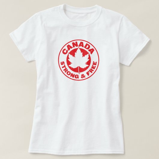 Canada Strong & Free Tシャツ (デザイン正面)