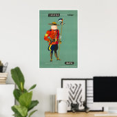 Canada Travel Poster Mountie Art Qantas Airline ポスター (ホームオフィス)