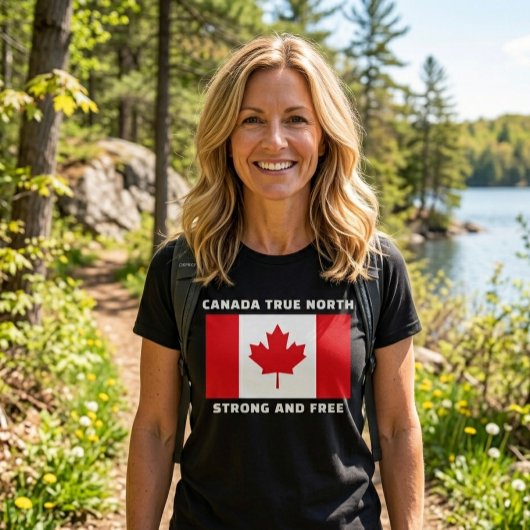 Canada True North Strong And Free.  Tシャツ