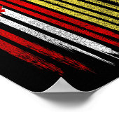 Canada Ukraine Canadian Ukrainian Flag  ポスター (角)