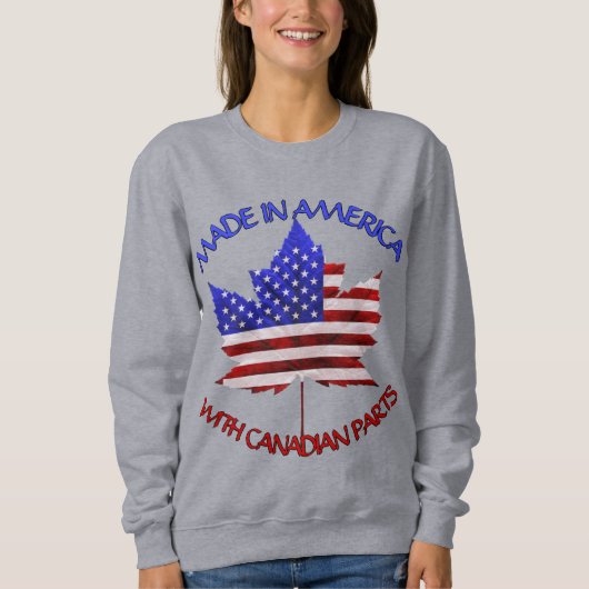 Canada USAシャツパーソナライズされたUSカナダSweatshirt スウェットシャツ (正面)