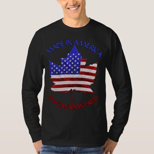 Canada USAシャツパーソナライズされたUSカナダTシャツ Tシャツ (正面)