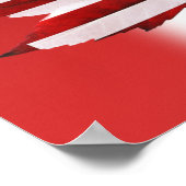 Canada USAステッカーAmerican Flag Sticker ポスター (角)