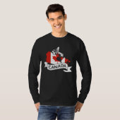 Canada USA America Hockey Canadian Maple Leaf  6 Tシャツ (正面フル)