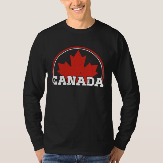 Canada USA America Hockey Canadian Maple Leaf  7 Tシャツ (正面)