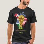 Canada USA Mexico Soccer Fan Tシャツ (正面)