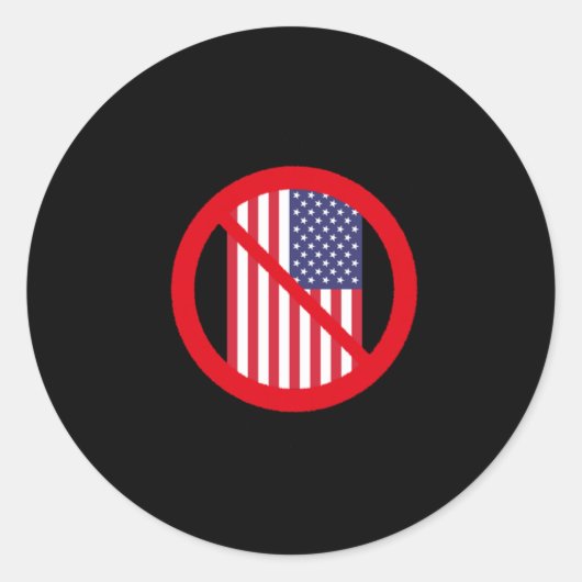 Canada Usa Relations Tステッカー ラウンドシール (正面)