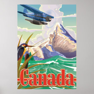 Canada Vintage Travelポスター ポスター
