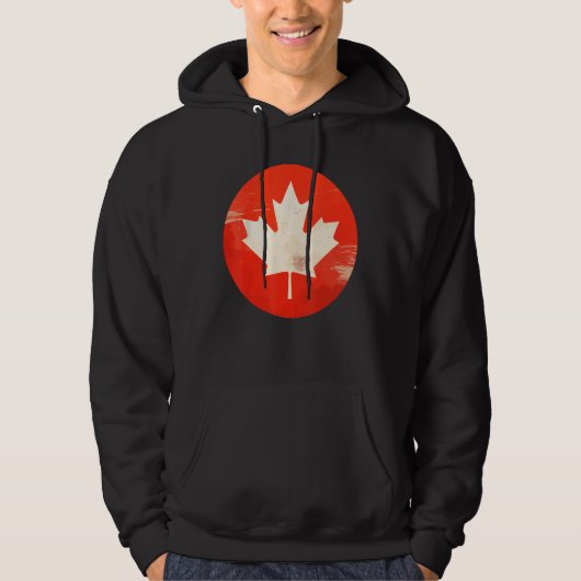 Canada Women Men Vintage Flag パーカ (正面)