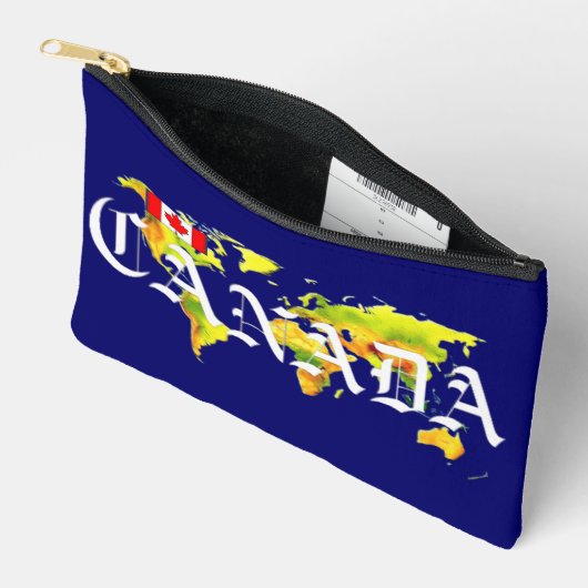 CANADA WORLD MAP アクセサリーポーチ (見開き)