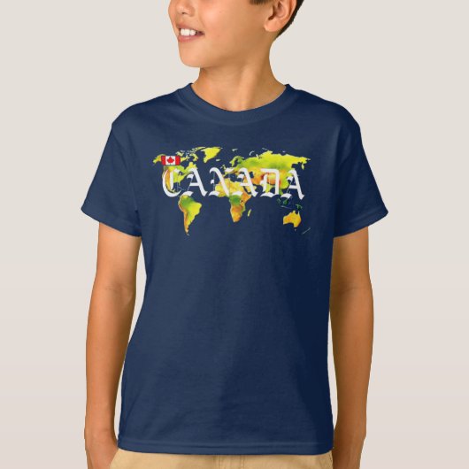 CANADA WORLD MAP Tシャツ (正面)
