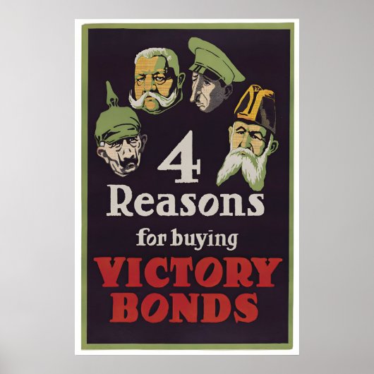 Canada WWI Propaganda Poster Victory Bonds ポスター (正面)