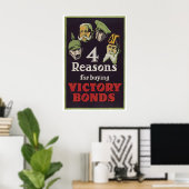 Canada WWI Propaganda Poster Victory Bonds ポスター (ホームオフィス)
