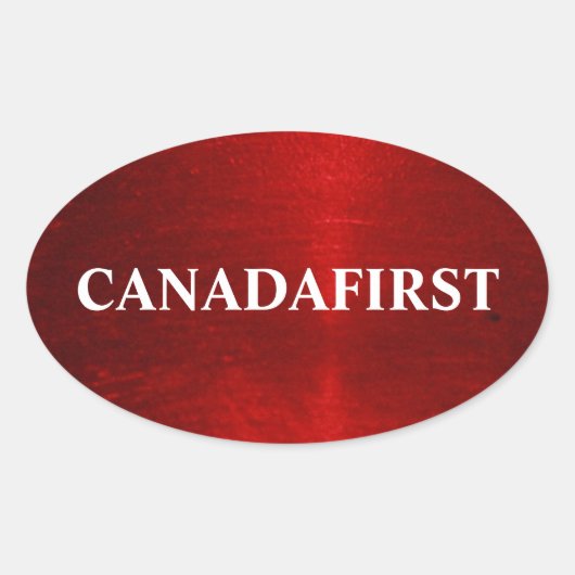 CANADAFIRSTオーバルステッカー 楕円形シール (正面)
