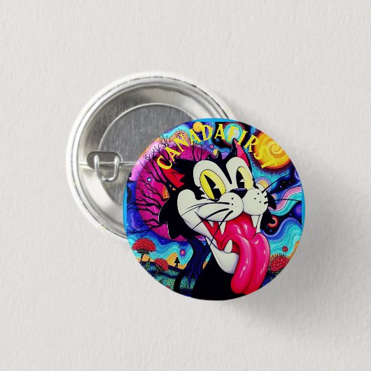 CANADAFIRST CAT 缶バッジ (正面&裏面)