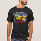 Canadair cl-415ノーススター消防用航空機 tシャツ (正面)