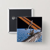 Canadarm2とアレ太陽のイパネルの翼 缶バッジ (正面&裏面)