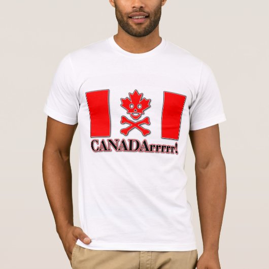 Canadarrrカナダの海賊! ワイシャツのカナダのプライド tシャツ (正面)