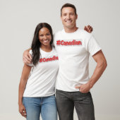 「#Canadian」かわいいデザイン。買今 Tシャツ (ユニセックス)