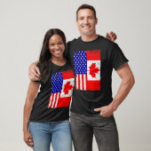 Canadian American Shirt USA Canada Flag 4th Of Jul Tシャツ (ユニセックス)