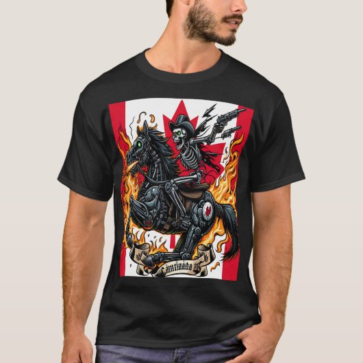 Canadian Apocalyptic Skeleton Knight Tシャツ (正面)