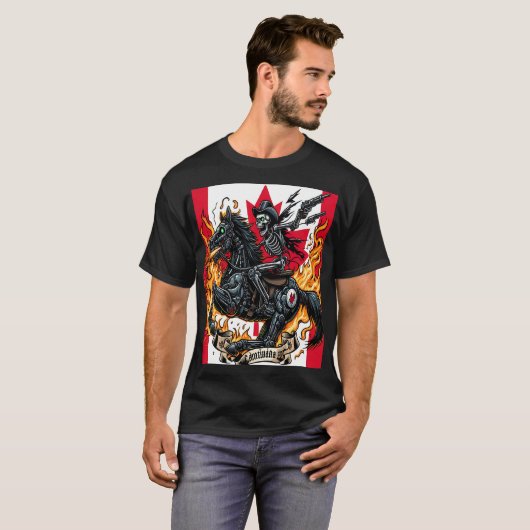 Canadian Apocalyptic Skeleton Knight Tシャツ (正面フル)