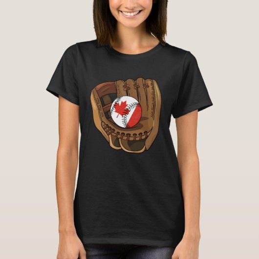 Canadian Baseball Sport Canada Baseball Team Tシャツ (正面)