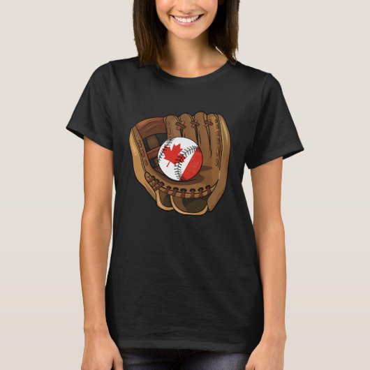 Canadian Baseball Sport Canada Baseball Team Tシャツ (正面)