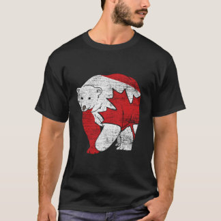 Canadian Bear Maple Leaf Canada Tシャツ
