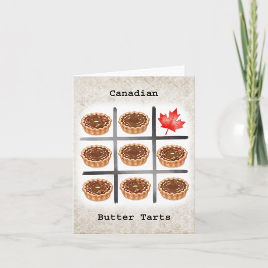 Canadian Butter Tarts Funny Canadian Sweet Treats カード (正面)