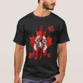 Canadian Chicken Maple Tree Leaf Canada Flag Poult Tシャツ (正面)