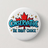 Canadian Conservative Button 缶バッジ (正面)