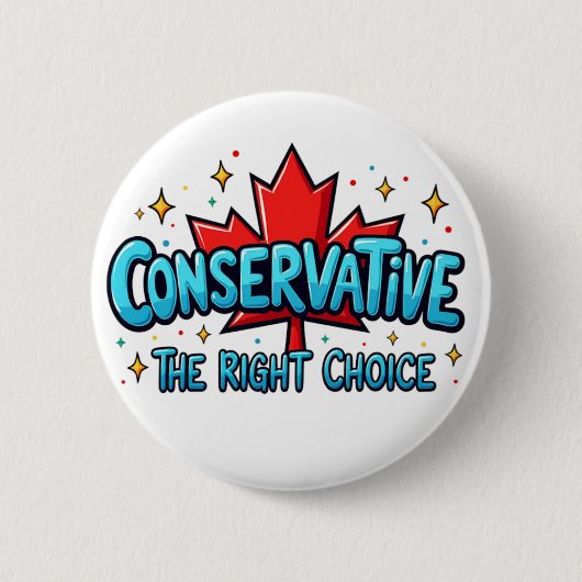 Canadian Conservative Button 缶バッジ (正面)