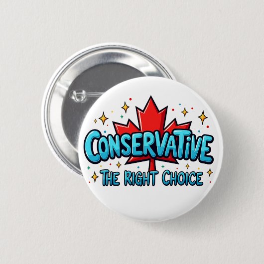 Canadian Conservative Button 缶バッジ (正面&裏面)