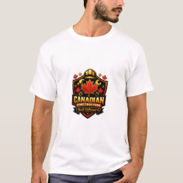 Canadian Construction Built Different Shield Badge Tシャツ
