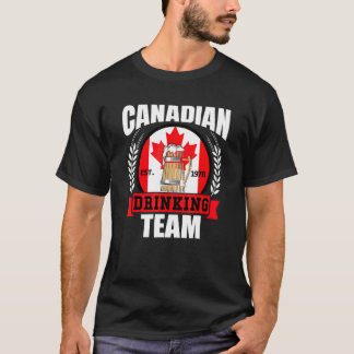 Canadian Drinking Team   Canada Flag Beer Party   Tシャツ