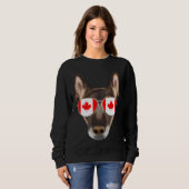 Canadian Flag Belgian Malinoi Dog Canada Pocket スウェットシャツ (正面フル)