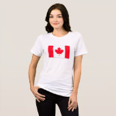 Canadian flag. CANADA. T-Shirt Tri-Blend Shirt トライブレンドＴシャツ (正面全面)