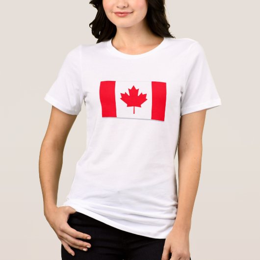 Canadian flag. CANADA. T-Shirt Tri-Blend Shirt トライブレンドＴシャツ (正面)