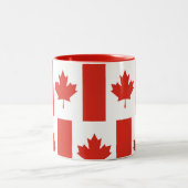 Canadian Flag Coffee Cup Canada Leaf Patriotic Mug ツートーンマグカップ (中央)