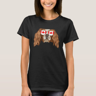 Canadian Flag English Toy Spaniel Dog Canada Pocke Tシャツ