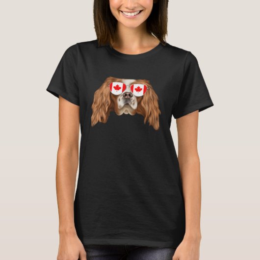 Canadian Flag English Toy Spaniel Dog Canada Pocke Tシャツ (正面)