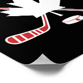 Canadian Flag Maple Leaf Hockey Canada Day Men Wom ポスター (角)