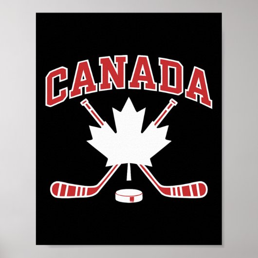 Canadian Flag Maple Leaf Hockey Canada Day Men Wom ポスター (正面)